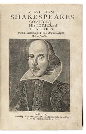 Shakespeare, William (1564-1616) Comedies, Histories, and Tragedies. Published according to the true Originall Copies. The Second Impre